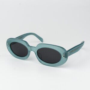 Celine 3 DOTS Men Sunglasses Green Grey Geometric CL40276U 93N BRAND NEW